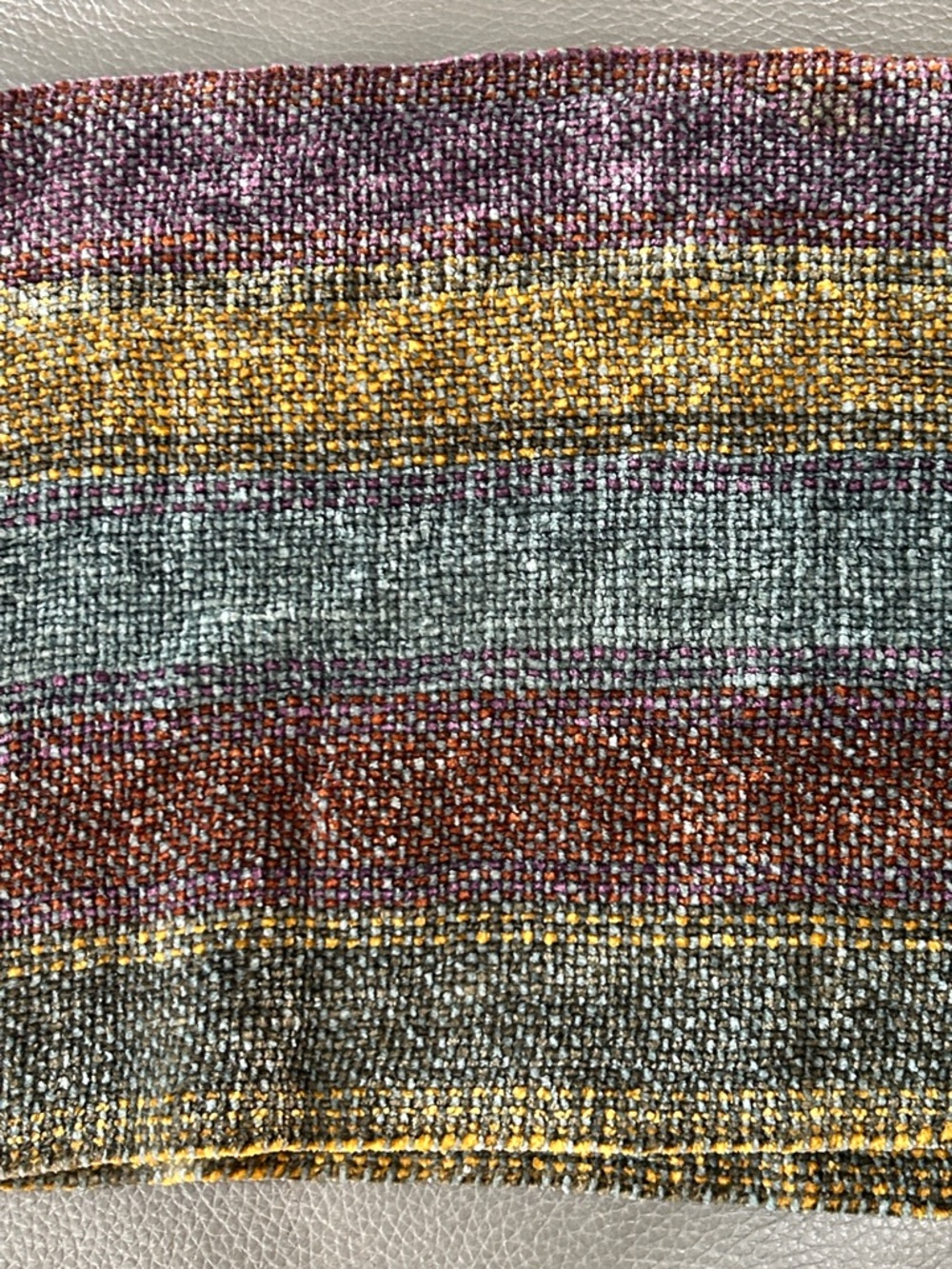 Multicolored thick Knit Scarf 60x9” - Picture 2 of 4